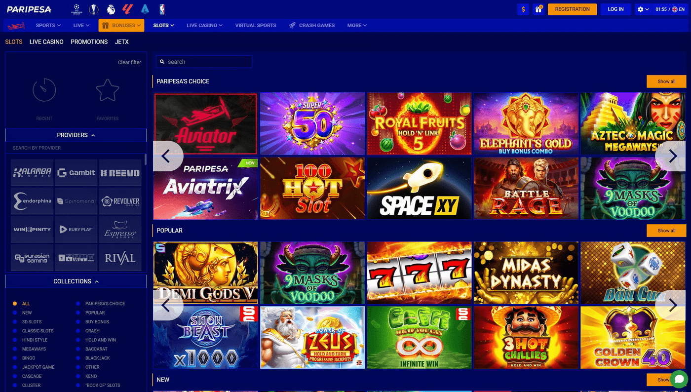 Paripesa spletni casino bonus